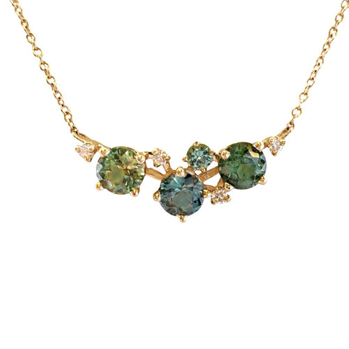 Sapphire, Tourmaline, and Diamond Constellation Necklace