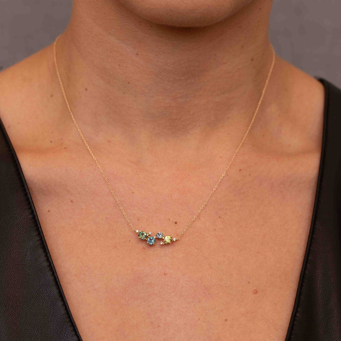 Sapphire and Diamond Constellation Necklace