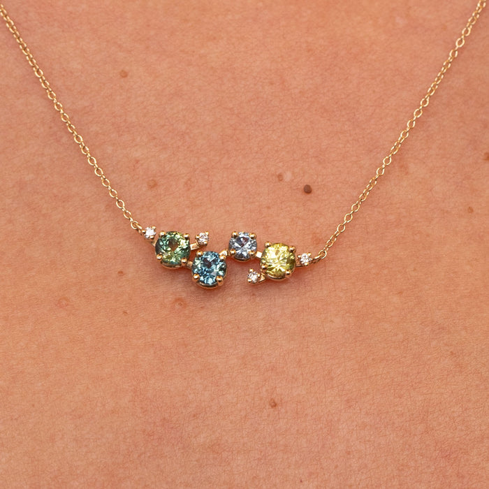 Sapphire and Diamond Constellation Necklace
