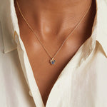 Mixed Cut Sapphire & Diamonds Cluster Pendant