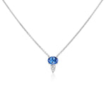 Sapphire & Diamond Pendant Necklace
