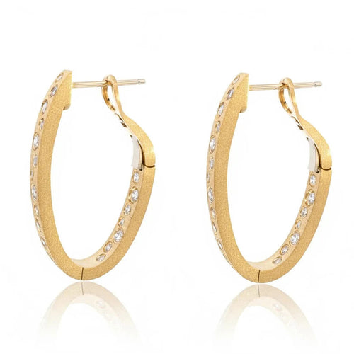 Oval Hoop Earrings Image 2