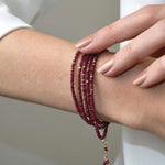Ruby Confetti Wrap Bead Bracelet-Necklace