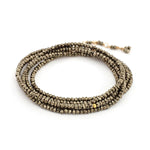 Pyrite Convertible Bead Wrap Bracelet-Necklace