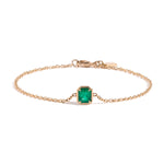 0.50ct Emerald Cut Muzo Emerald Station Bracelet