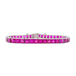 French Cut Burmese Ruby Bracelet