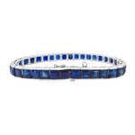 French Cut Sapphire Tennis Bracelet