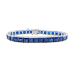 French Cut Sapphire Tennis Bracelet