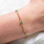 Emerald Whisper Chain Bracelet