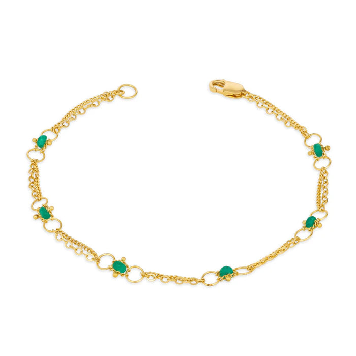 Emerald Whisper Chain Bracelet