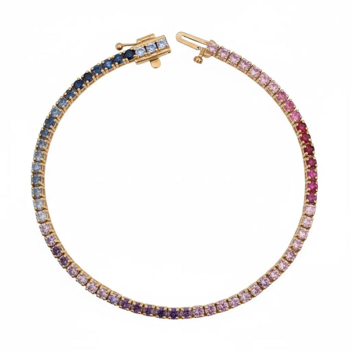 Blue and Pink Sapphire Orion Bracelet