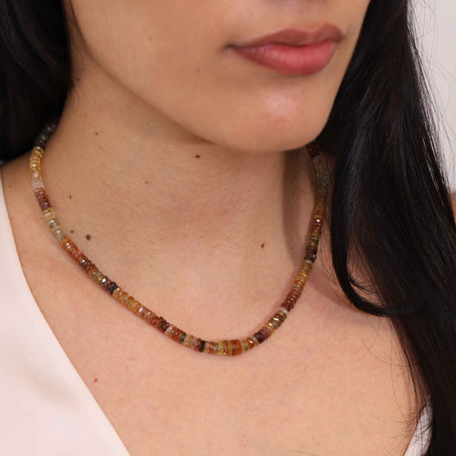 Golden Zircon Bead Strand Necklace Image 2