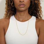 14l Yellow Gold 24" Bead Chain with Spring Ring