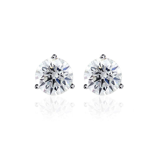 Diamond Stud Trinity Earrings