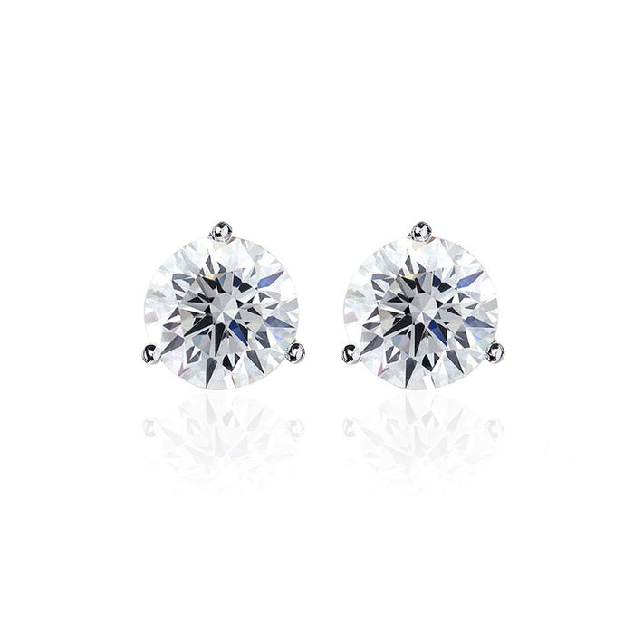 Diamond Stud Trinity Earrings