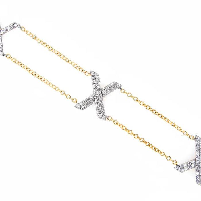 Diamond X Chain Bracelet