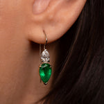 Emerald & Diamond Drop Earrings