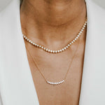 Diamond Curved Bar Necklace