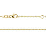 14K Yellow Gold 1.2mm adjustable Cable Chain with Lobster Clasp