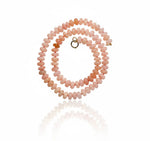 Peach Opal Bead Strand Necklace