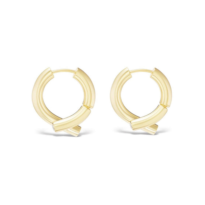 Diamond Mini Oera Hoop Earrings
