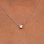 0.75ct Diamond Solitaire Trinity Pendant Necklace