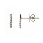 Diamond Petite Bar Stud Earrings