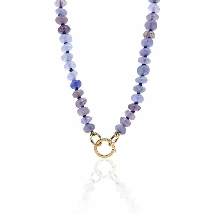 Hackmanite Bead Strand Necklace