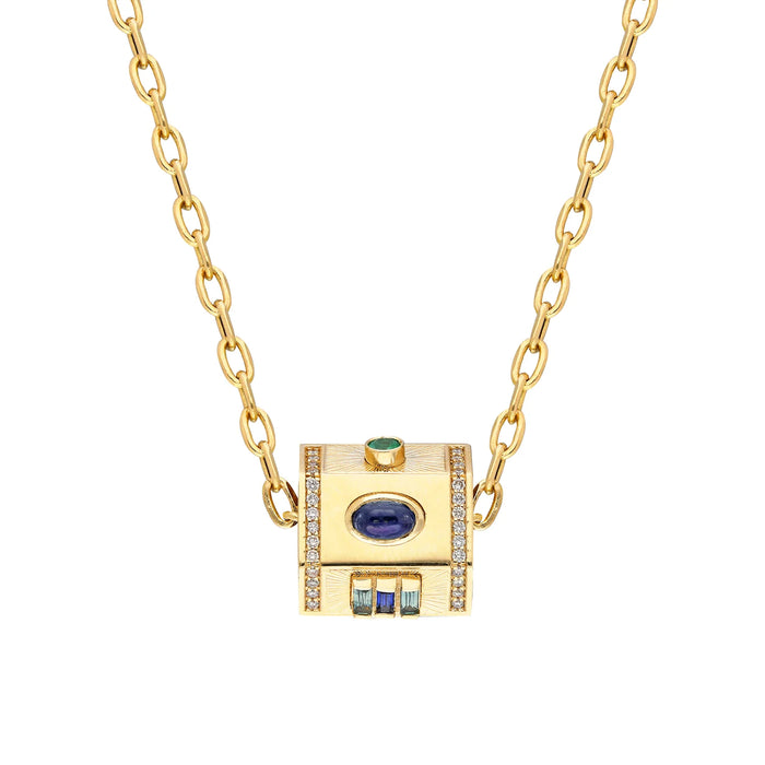 Yari “Tesoro” Nugget Charm Pendant - Multi-Shaped Gemstones