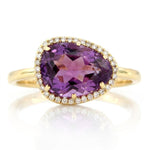 Halo Amethyst Statement Ring