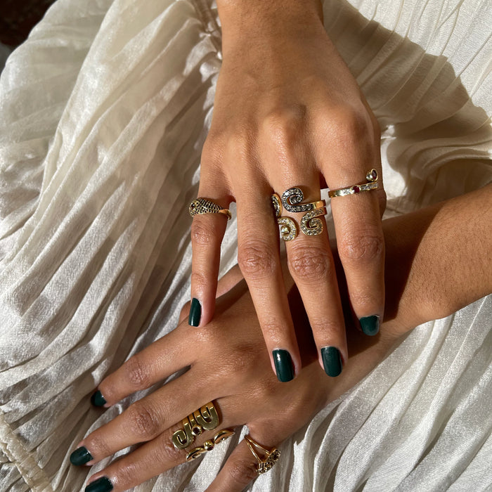 "Txirimiri" Wide Cuff Ring