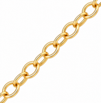 14K Yellow Gold Link 18" Chain with Spring Ring