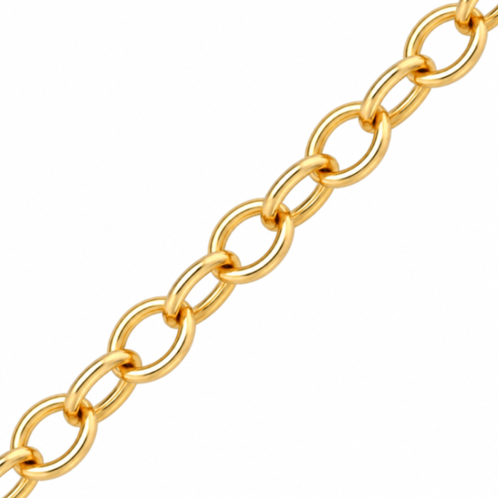 14K Yellow Gold Link 18" Chain with Spring Ring