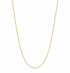 14K Yellow Gold 1.3mm Wheat Chain with Lobster Clasp.