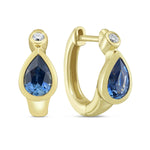 Sapphire and Diamond Huggies