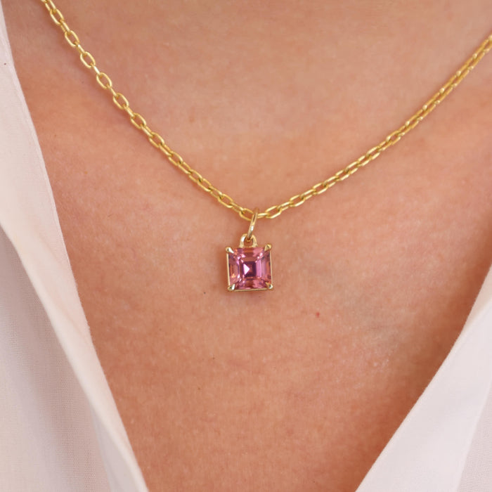 Pink Tourmaline Charm