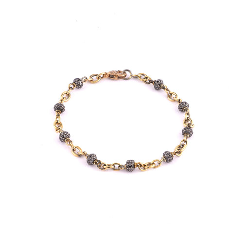 Black Diamond Bead Bracelet