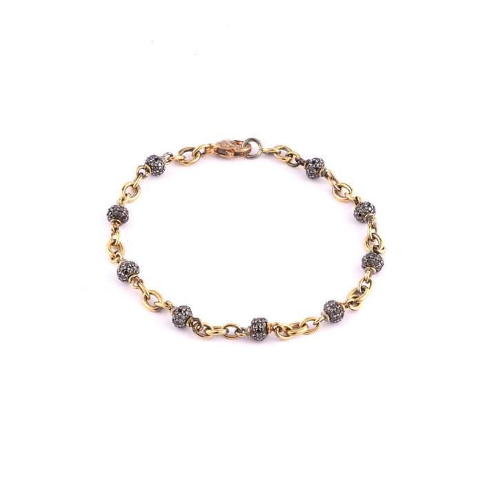 Black Diamond Bead Bracelet