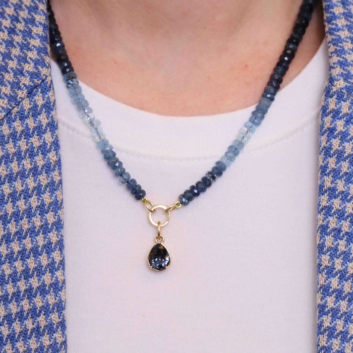Aquamarine Bead Strand Necklace