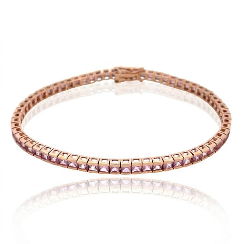 Pink Sapphire Tennis Bracelet