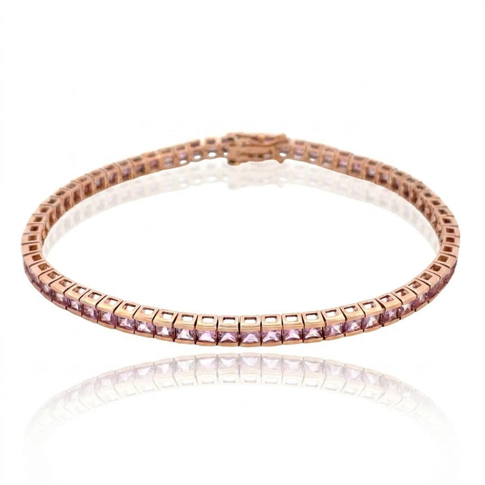 Pink Sapphire Tennis Bracelet