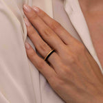 Black Lacquer Enamel Band