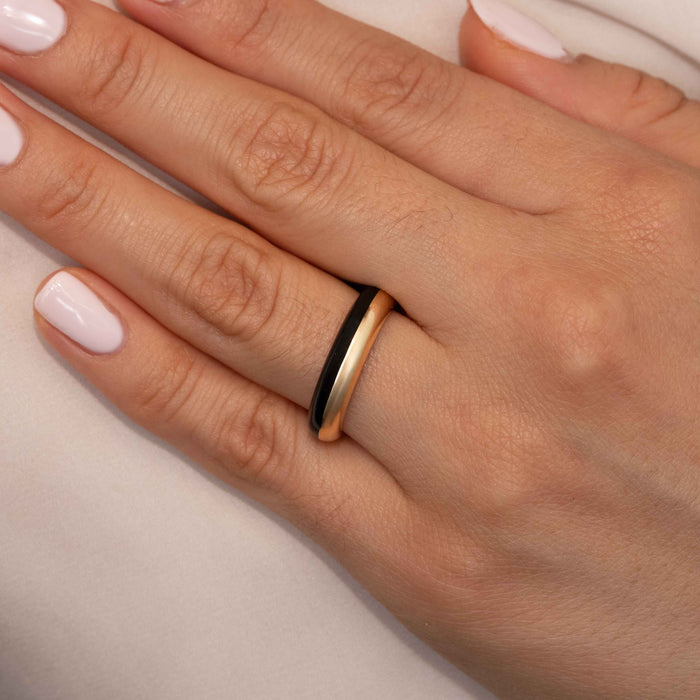 Black Lacquer Enamel Band