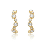 Bubble Diamond Hoop Earrings