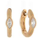 Marquise Bezel Diamond Hoops