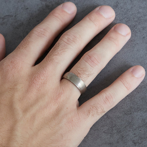 7mm Mokume Gane Maple Wedding Band Image 2