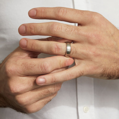 6.5mm Grooved Edge Wedding Band Image 2