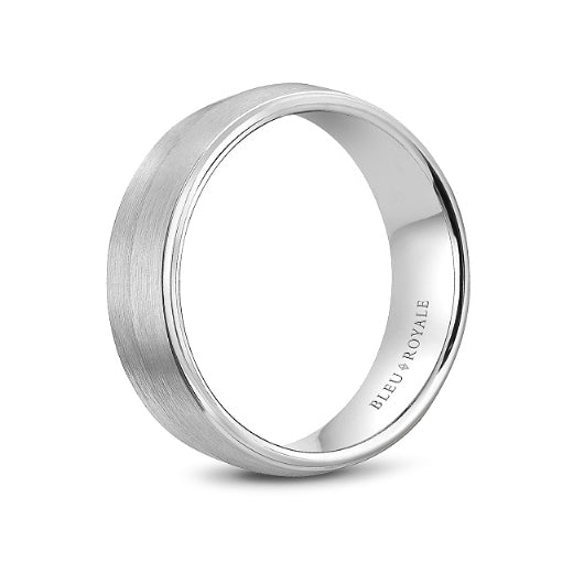 6.0mm 18k White Gold Knife Edge Wedding Band