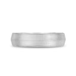 6.0mm 18k White Gold Knife Edge Wedding Band