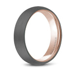 Frosted Rose Gold & Tantalum Wedding Band